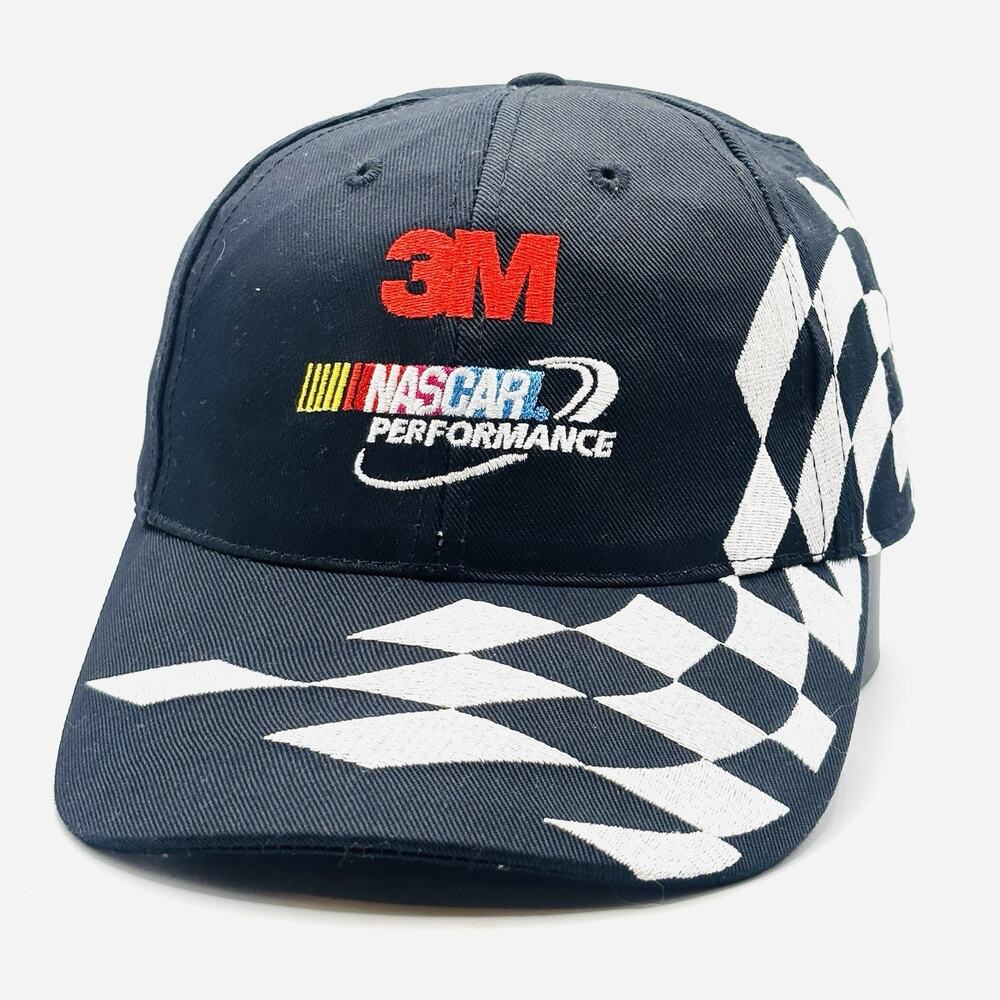 3M Nascar Performance Head To Toe Black & White Checkerboard Flag Cap Hat SM/MD